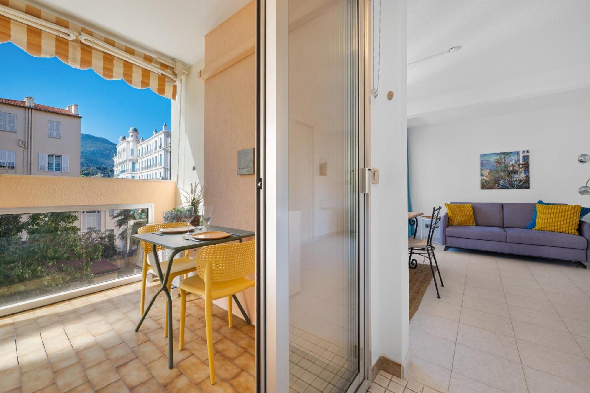 "Charmant Studio" Plein Centre, Calme, Terrasse Menton Exterior photo